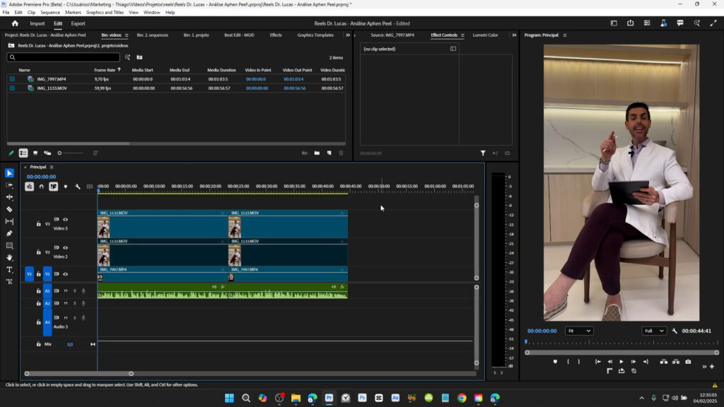 Video Background Removal Tutorial: Premiere Pro timeline setup