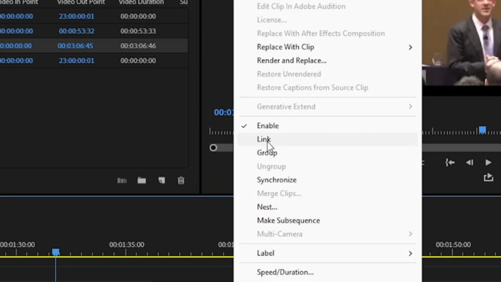 Find Missing Audio: use Link to attach audio