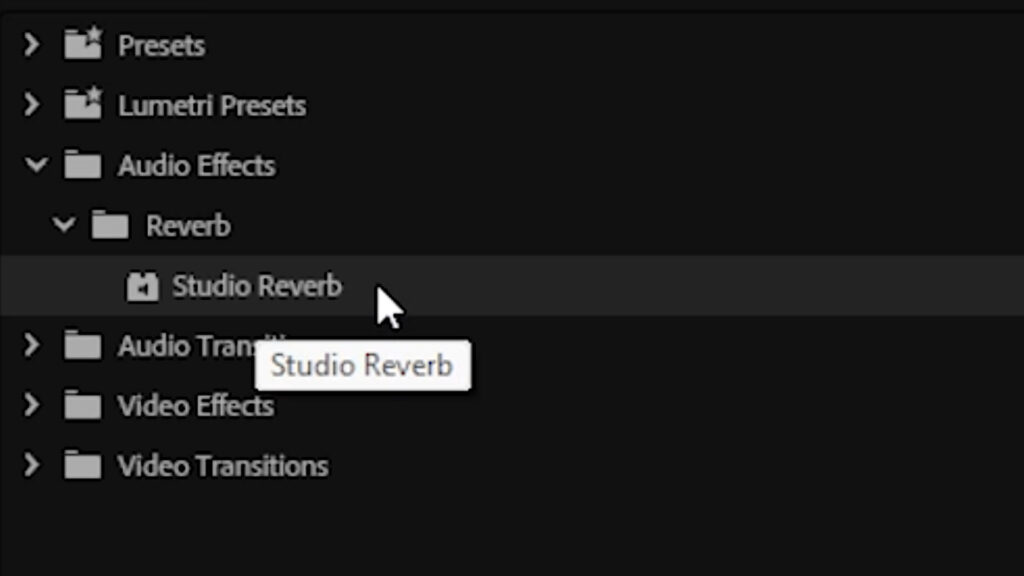 End Songs with Echo Reverb - Studio Reverb effect in Effects panel