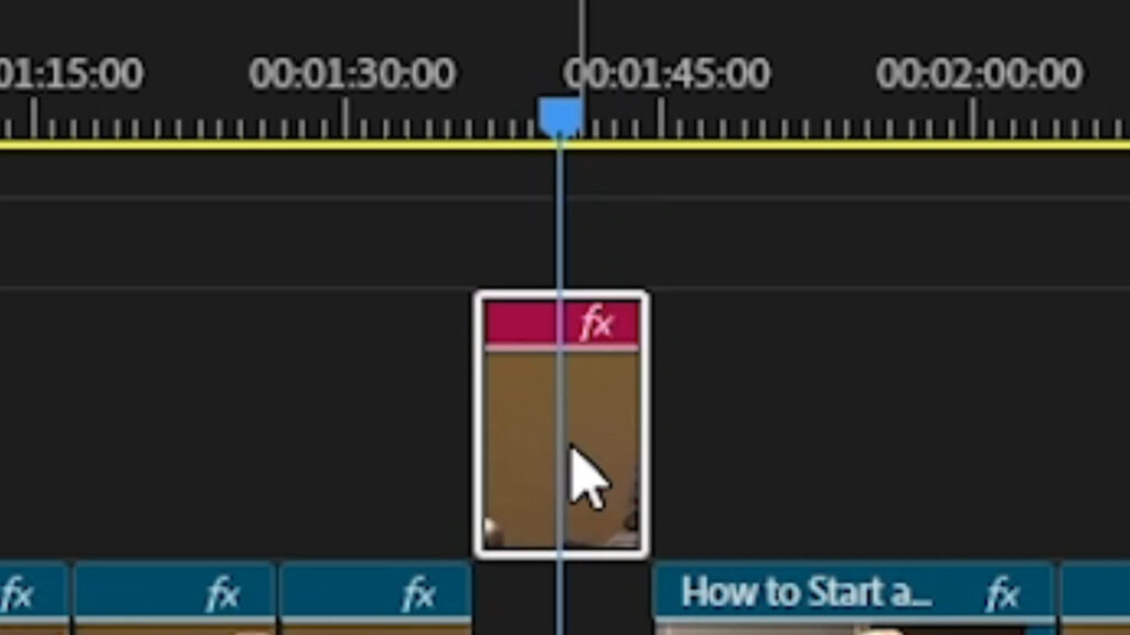 Find Missing Audio: select clip in timeline and press F