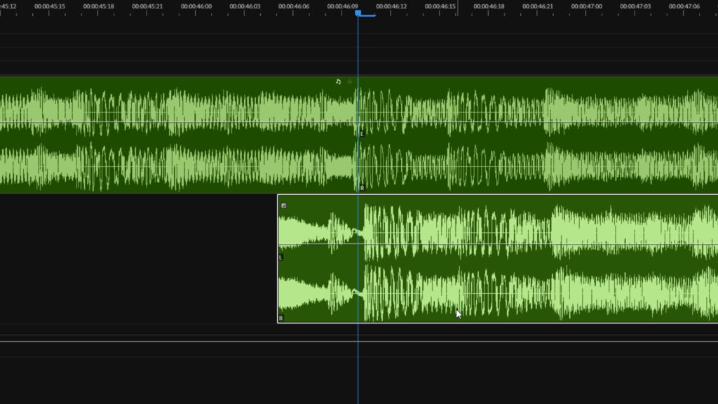 Misaligned audio tracks in Premiere Pro timeline